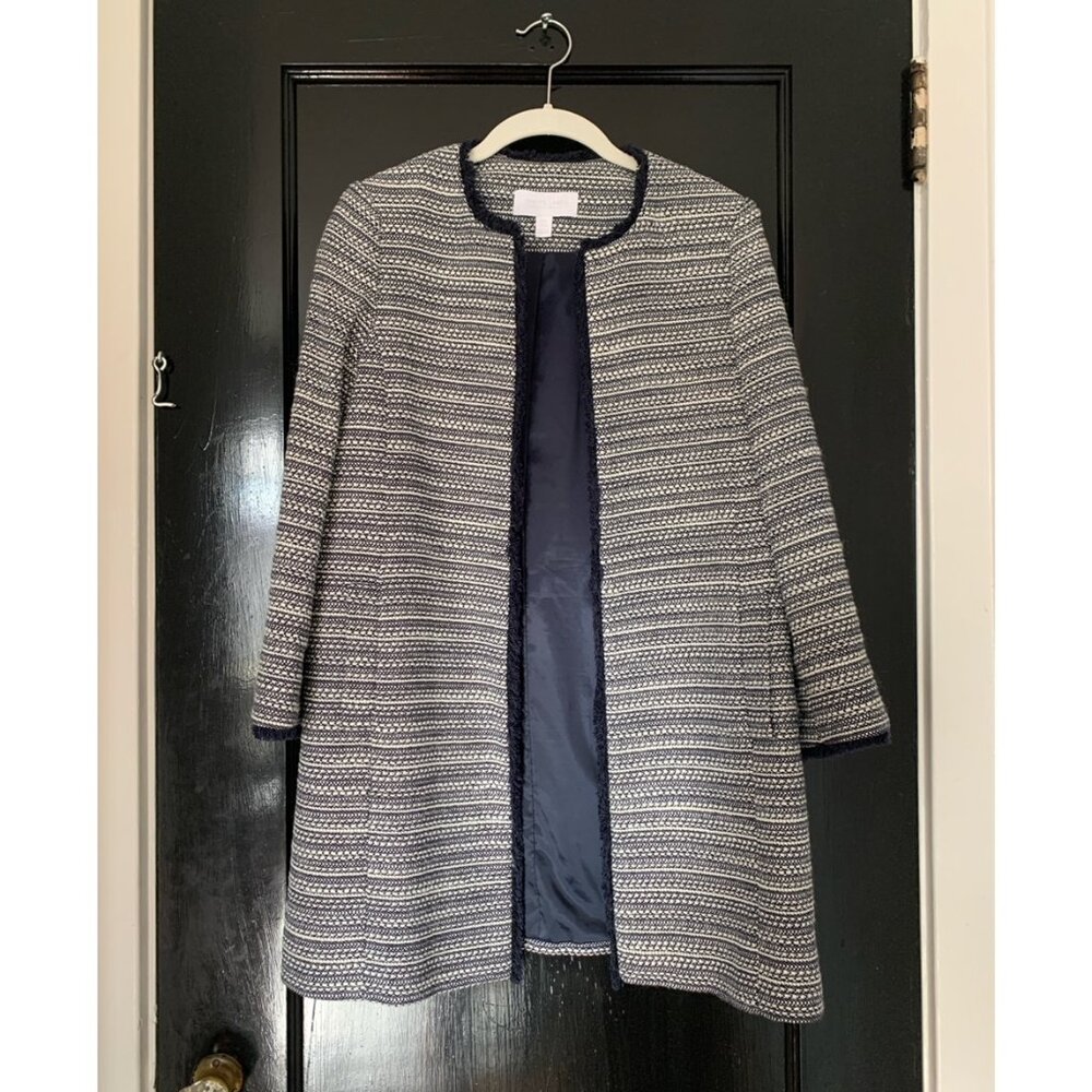 The White Company White Label Navy and White Coat